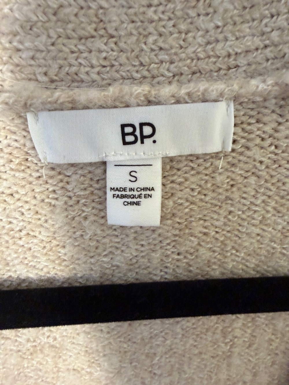 BP Womens Knit Crop Button Front Sweater Cardigan Oatmeal Light Size S - Picture 2 of 8